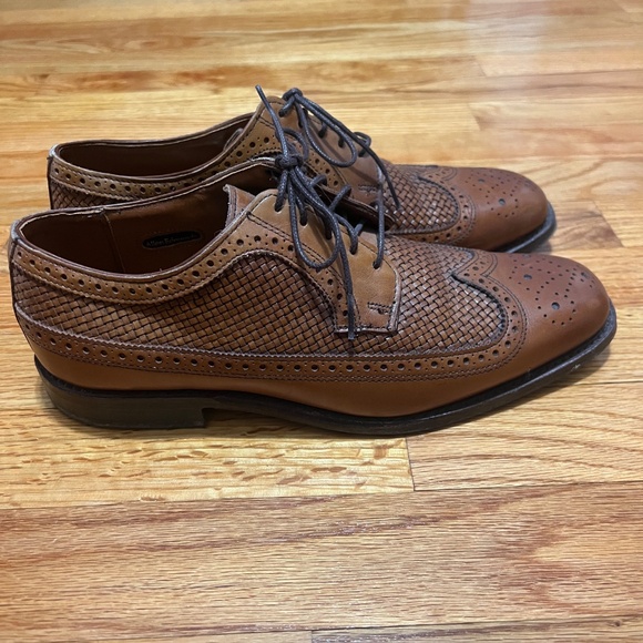 Allen Edmonds Leiden Weave Brown Wingtip Derby Dress Shoes Mens main image 5